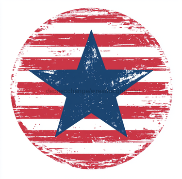 Patriotic Star Sign, DCO-13242, Sign For Wreath, 10x10